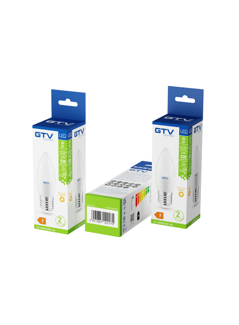 ŻARÓWKA LED, C30, 14 LED SMD 2835, CIEPŁY BIAŁY, E27, 6W, AC220-240V, KĄT ŚWIECENIA 160*, 470LM