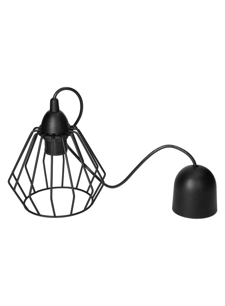 Waya 1P E27, lampa wisząca, max. 60W, czarna AD-LD-6263BE27M ORNO