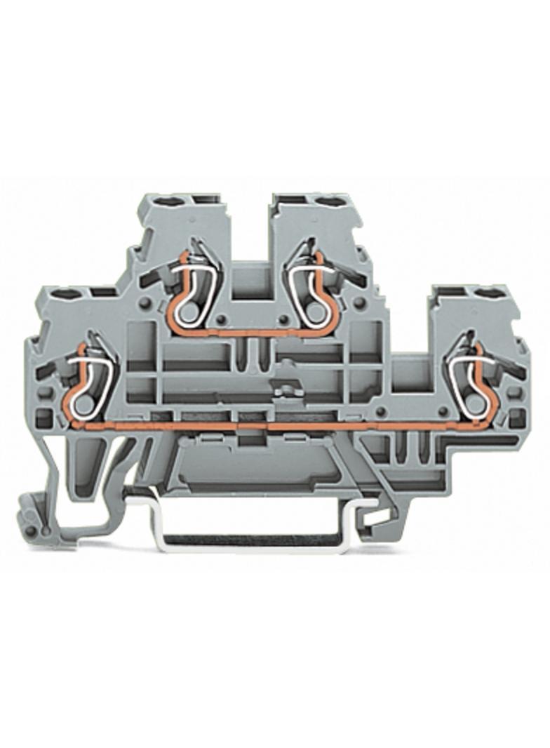 złączka dwupiętrowa N/L 2,5 mm2 szara