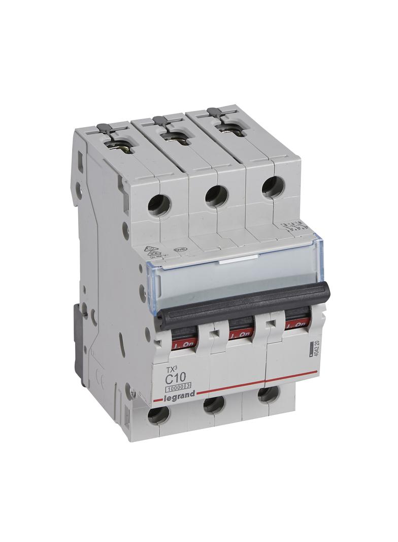 WYŁĄCZNIK NADPRĄDOWY S 313 3P C 10A 10000A SERII TX3, Legrand