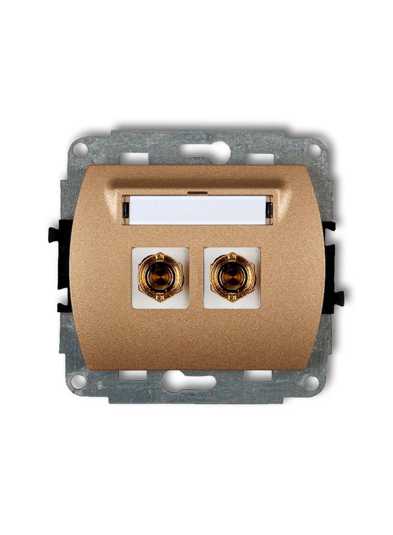 TREND Mechanizm gniazda głośnikowego pojedynczego (typu banan - czerwony i czarny, pozłacany, 4 mm2,