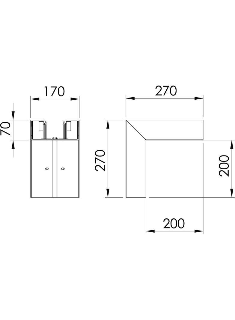 GK-A70170RW, Naroże zewn. GK - A 70170Cz.b.