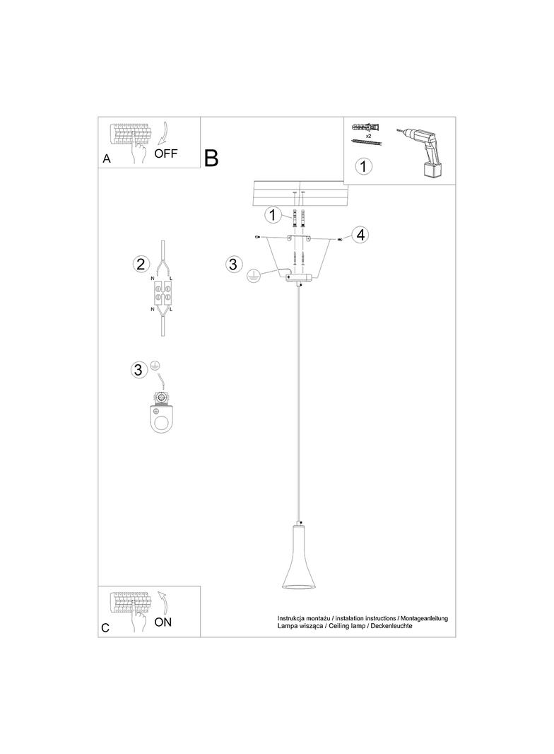 Sollux Lampa wisząca REA 1 beton SL.1223