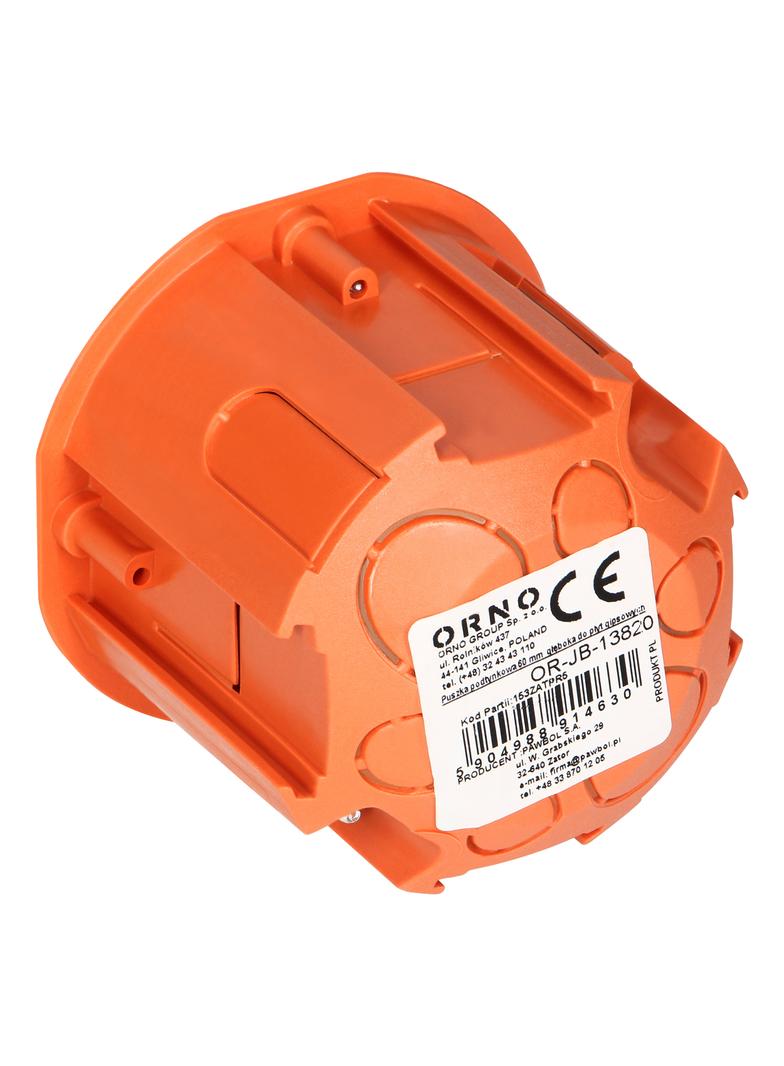 Puszka podtynkowa 60 mm głęboka do płyt gipsowych OR-JB-13820 ORNO