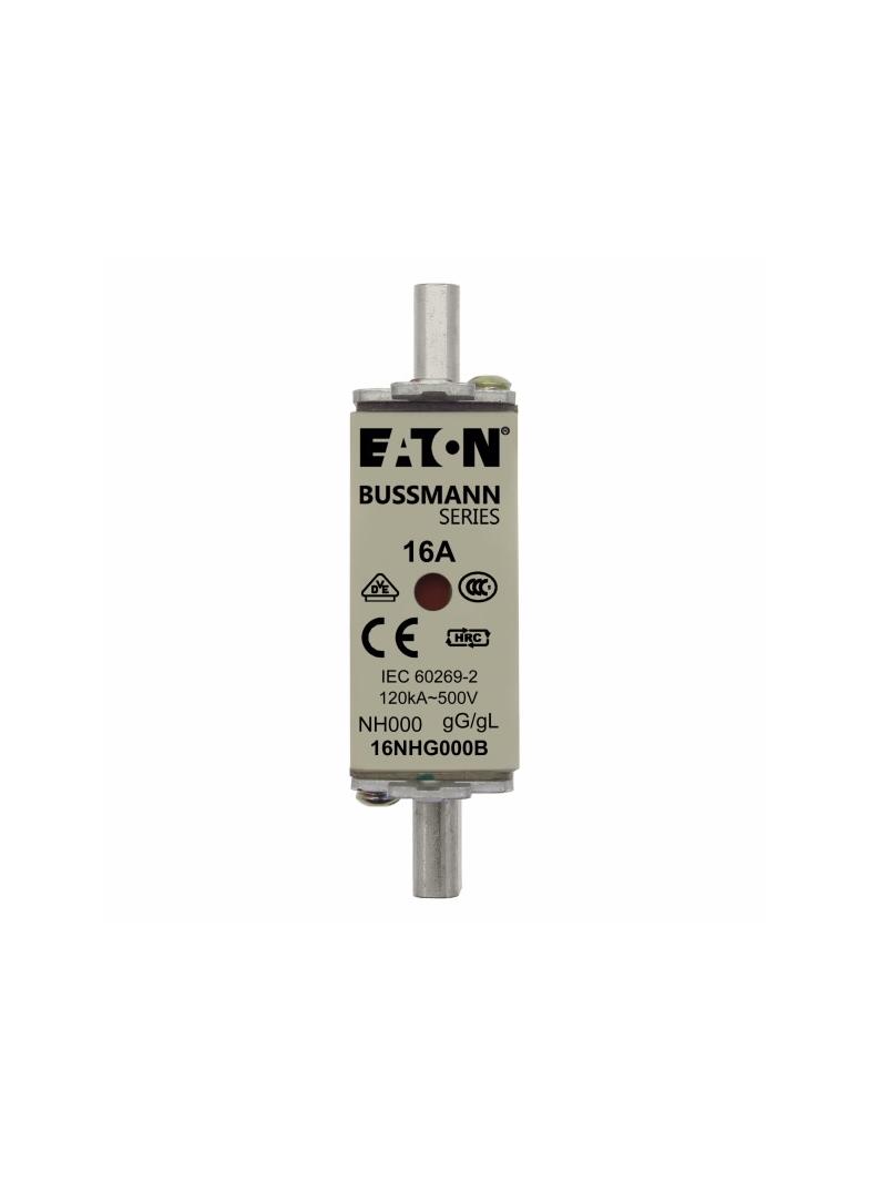 NH FUSE 16A 500V GG/GL SIZE 000 Wkładka NH000 16A 500V GL/GG podwójny wskaźnik 16NHG000B EATON
