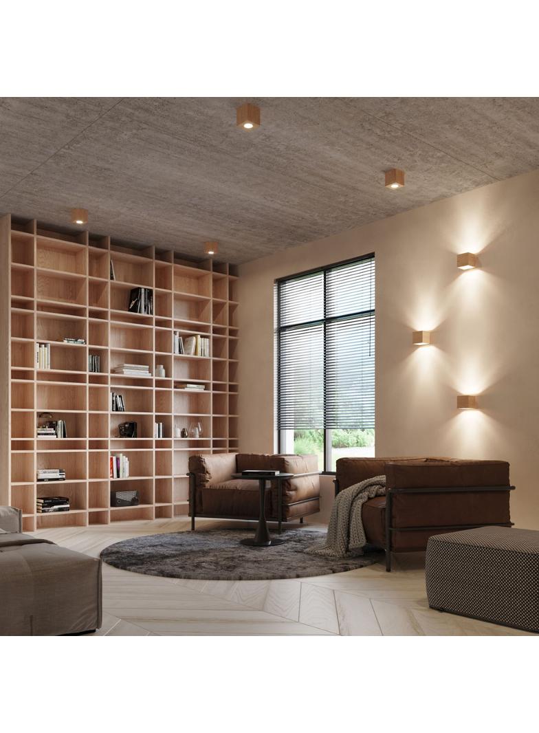 Sollux Plafon QUAD naturalne drewno SL.0493