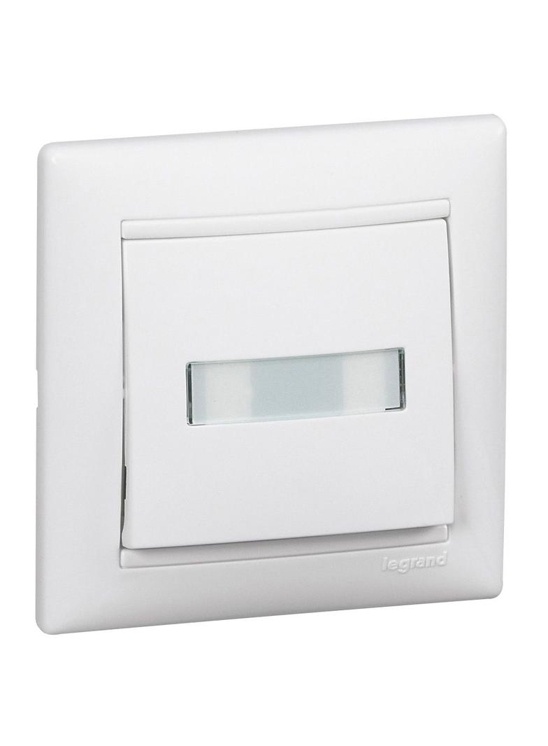 VALENA PRZYCISK JEDNOBIEGUNOWY 12V PODŚWIETLANY Z ETYKIETĄ 10A-250V~, Legrand