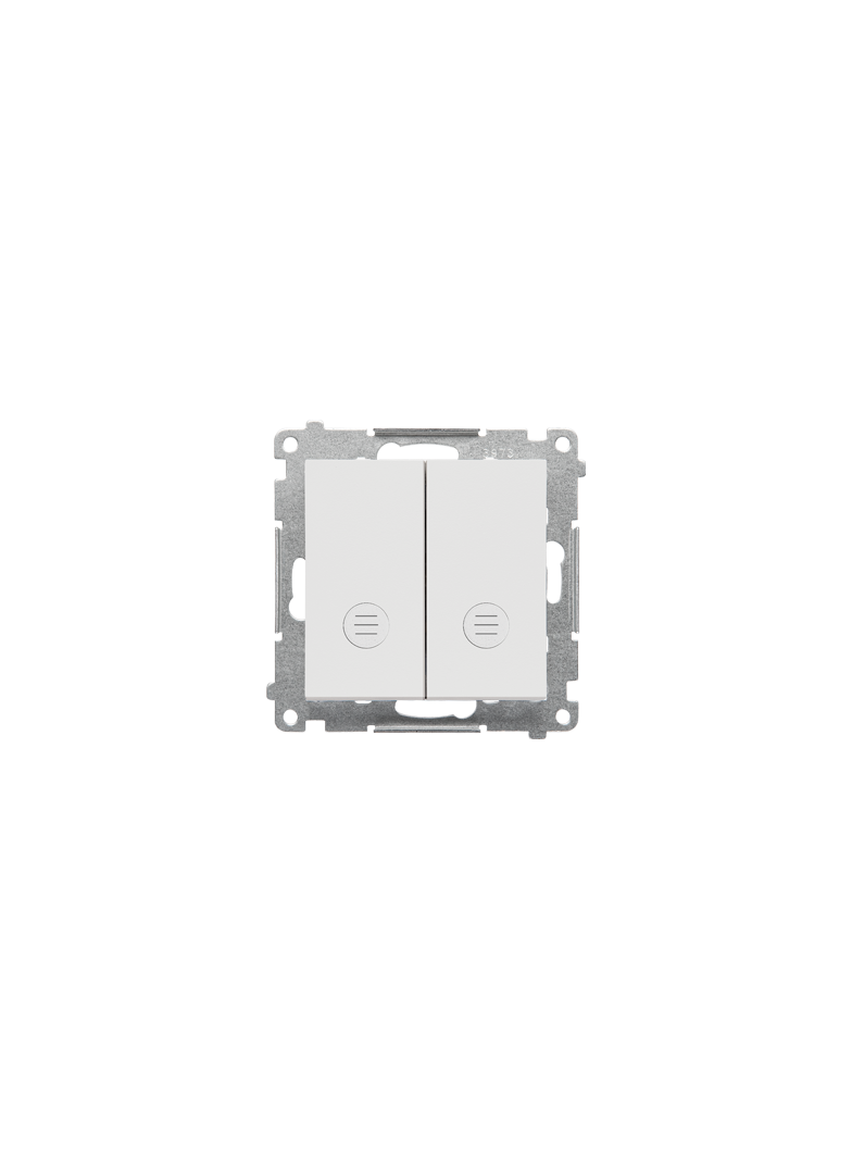 Simon 55 Przycisk zwierny podwójny zwierny bez piktogramu – osobne podświetlenie dla każdego klawisz