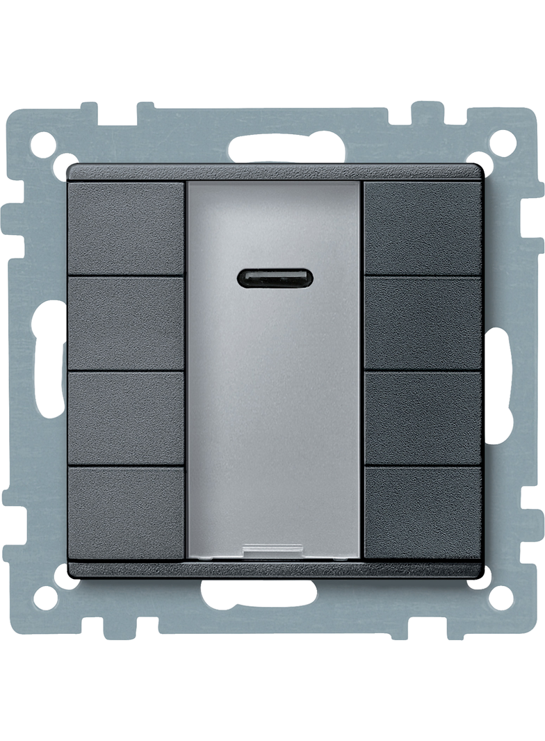 KNX przycisk z odbiornikiem podczerwieni natynkowy 4-kr.plus antracyt System M