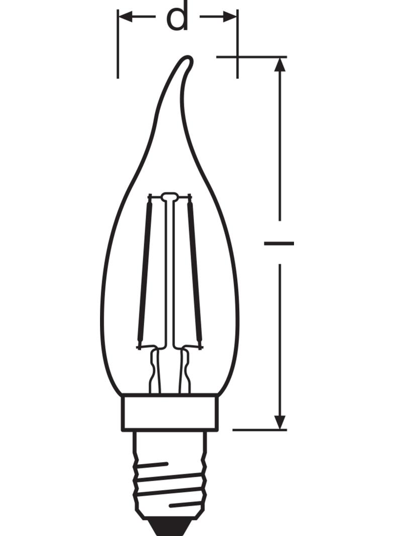 Lampa LED Vintage 1906 CL BA Filament szkło przezroczyste GOLD 12 non-dim 1,5W 824 E14