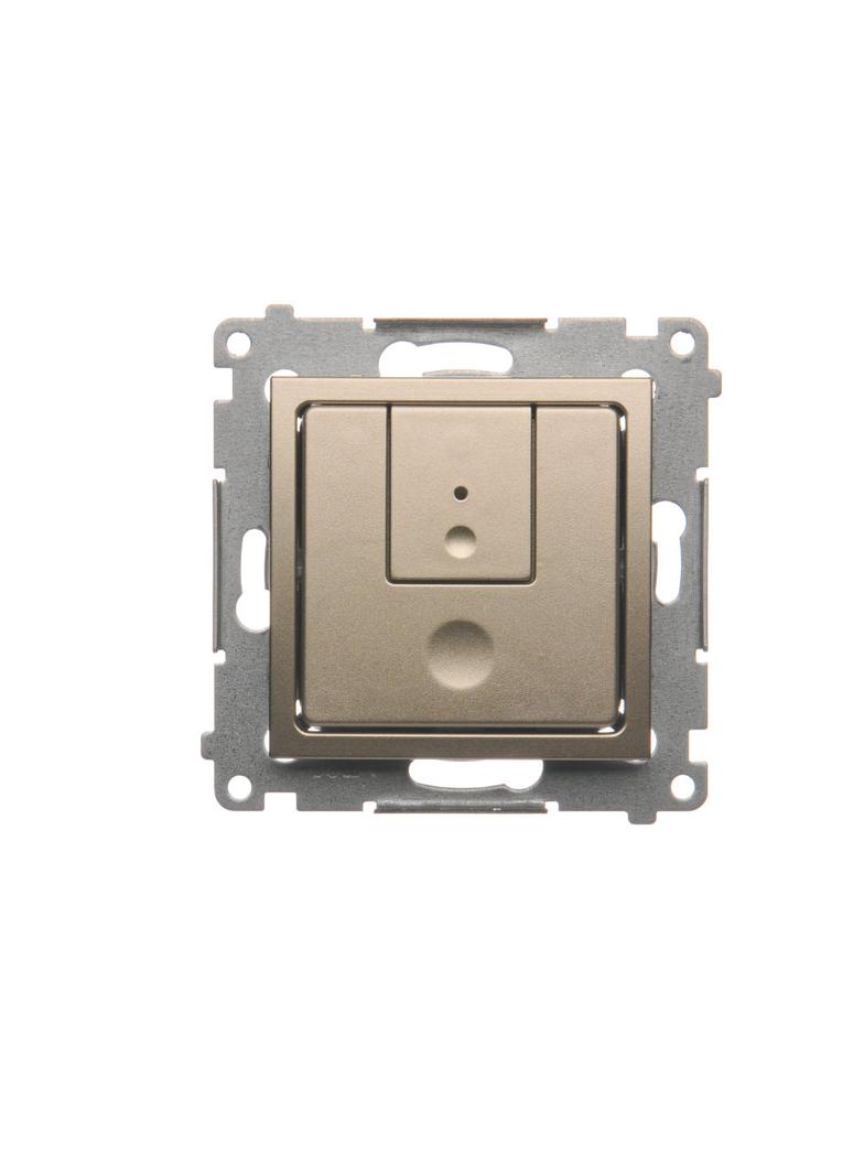 Simon 54 Ściemniacz dwuprzyciskowy 40–500 W (300 VA) złoty mat D75310.01/44 KONTAKT