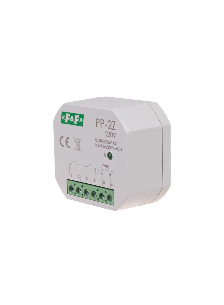 Przekaźnik elektromagnetyczny 2Z 16A montaż podtynkowy w obud.PDT,U=100-265V AC styk:2Z 16A PP-2Z-230V F&F