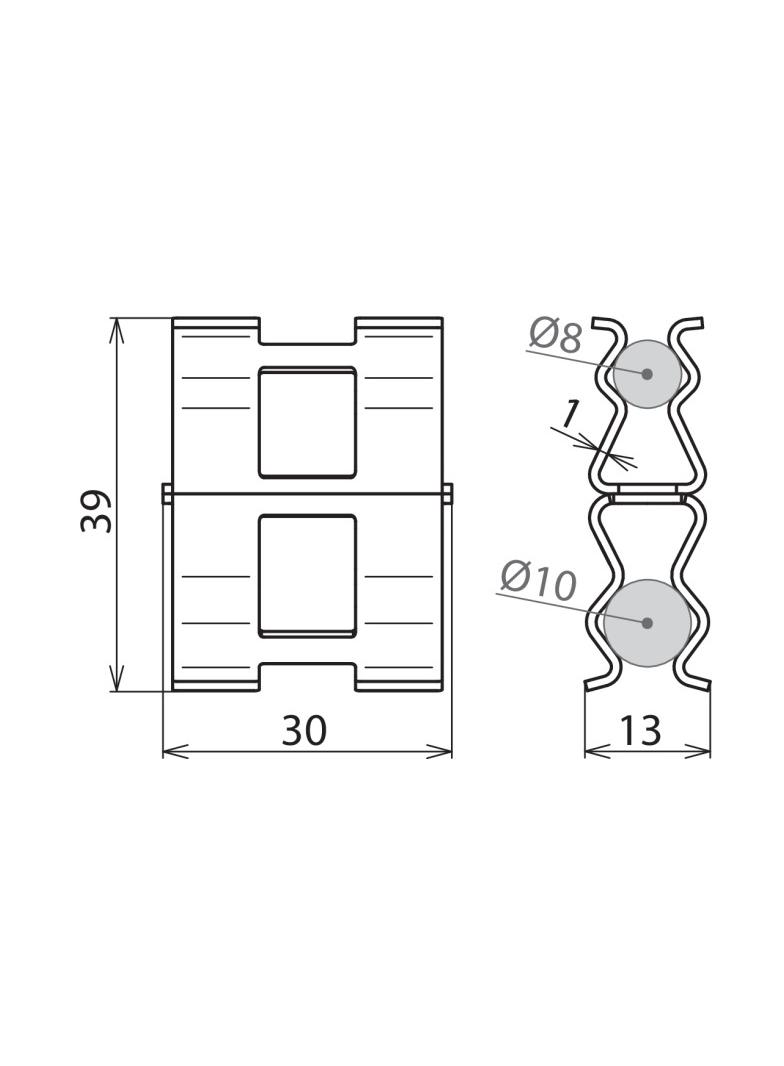 Zacisk DEHNclip do drutu i prętów zbrojenia 8-9 / 10 mm, sprężynowy, bezśrubowy, stal nieocynk.