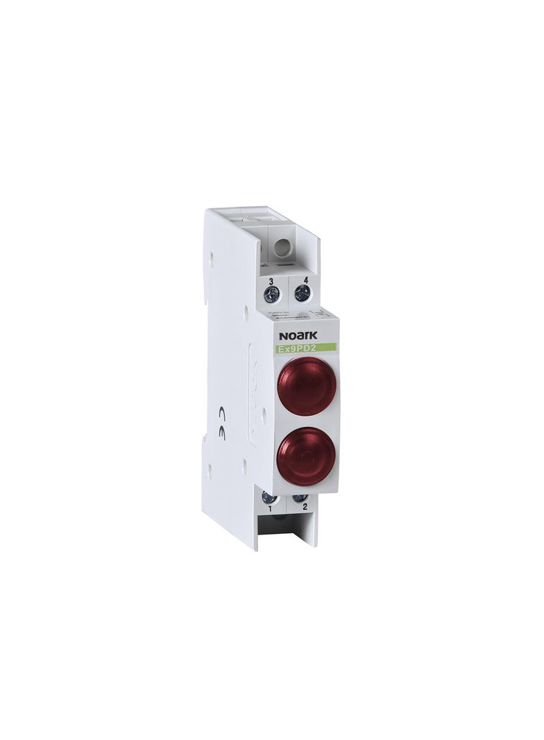 Ex9PD2rr 230V AC/DC Lampka sygnalizacyjna 230V AC/DC 1 czerwony 1 czerwony LED 102483 NOARK