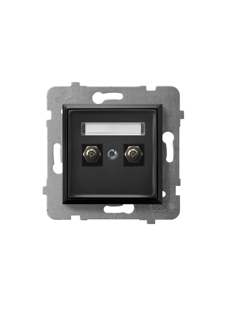 ARIA Gniazdo ekwipotencjalne podwójne - kolor czarny metalik