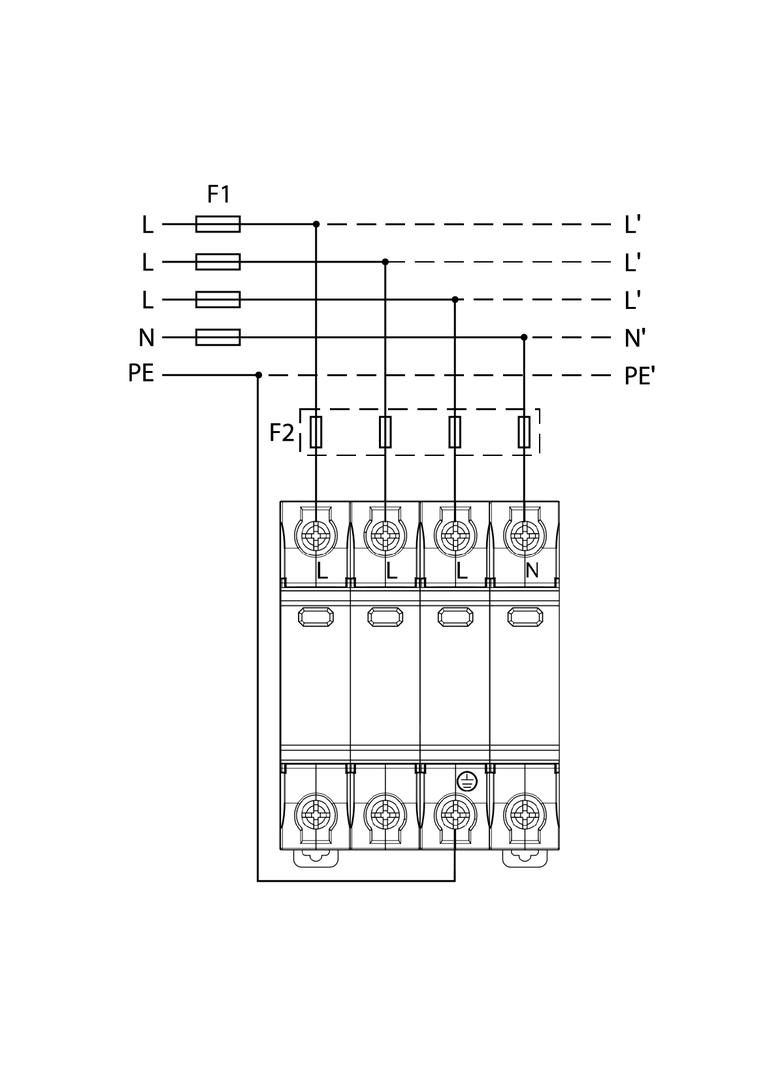 SPD/12.5/4P Ochronnik przeciwprzepięciowy klasy B+C 4P 12,5kA (iskiernik) 87.412 OPATÓWEK