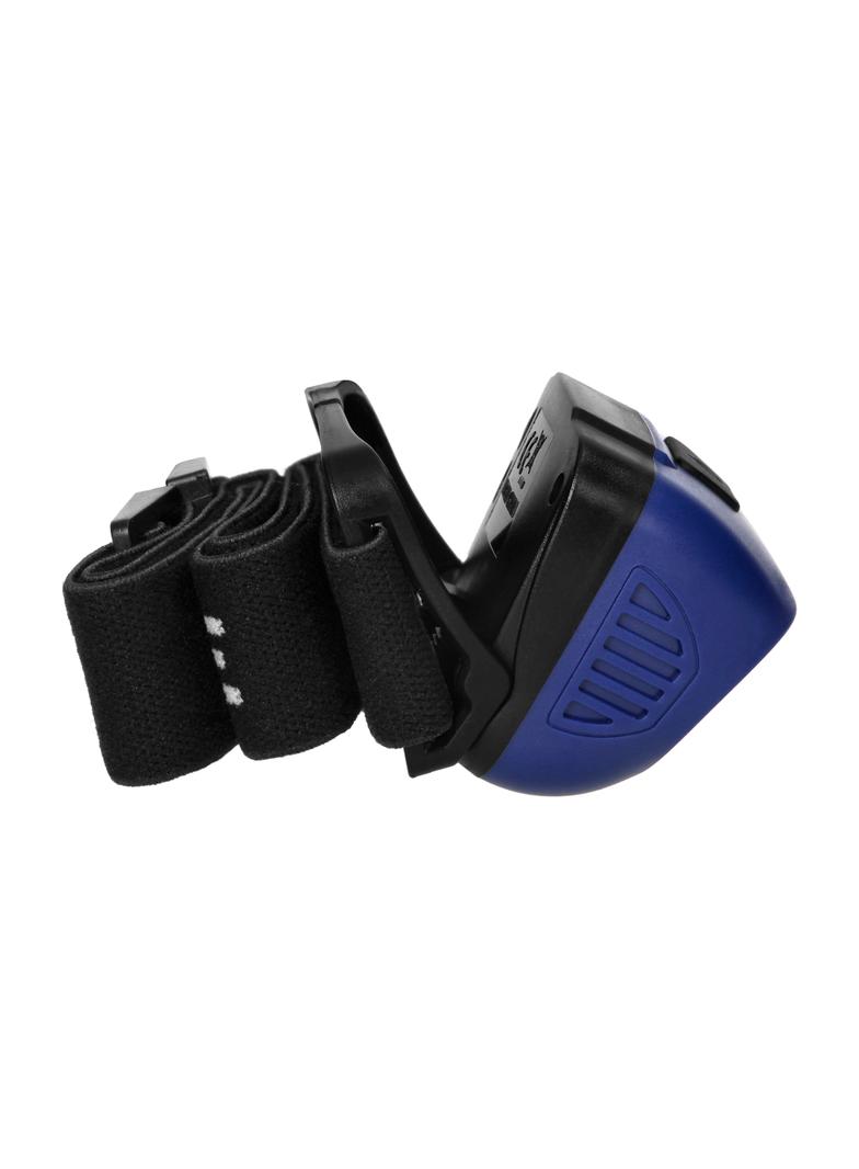 Latarka czołowa COB+LED, ładowanie USB, czujnik ruchu, niebieska