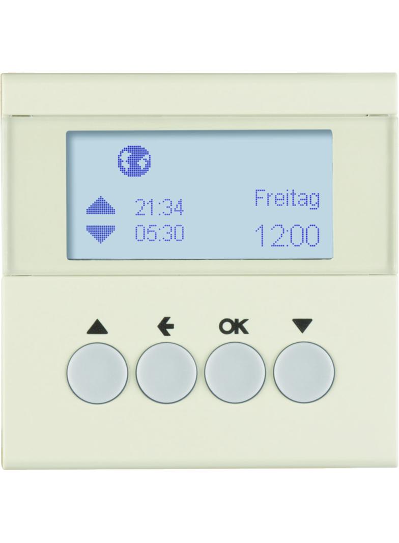 BERKER B.Kwadrat/S.1 Żaluzjowy łącznik czasowy z wyświetlaczem do sterowania żaluzjami krem 85741182