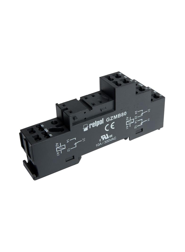 GZMB80  Gniazdo wtykowe z zaciskami sprężynowymi, do przekaźnika RM84, RM85, RM85 inrush, RM85 105oC
