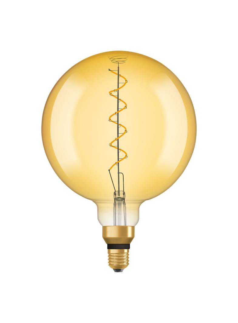 Żarówka LED Vintage 1906 LED CL GLOBE200 FIL GOLD 28 non-dim 5W/820 E27 4058075092013 LEDVANCE