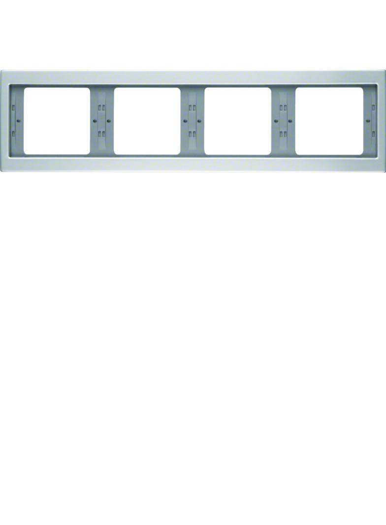 BERKER K.5 Ramka poczwórna pozioma aluminium 13837003 HAGER