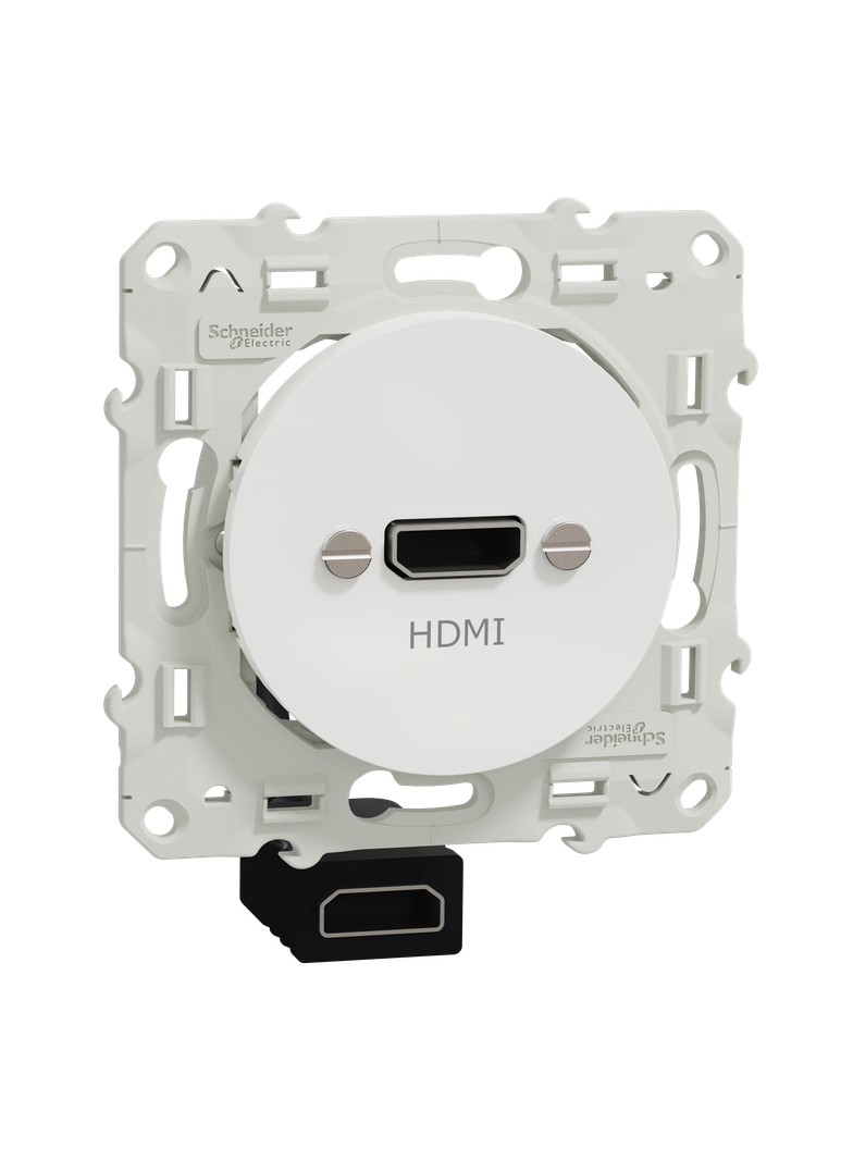 Odace, gniazdo HDMI, białe