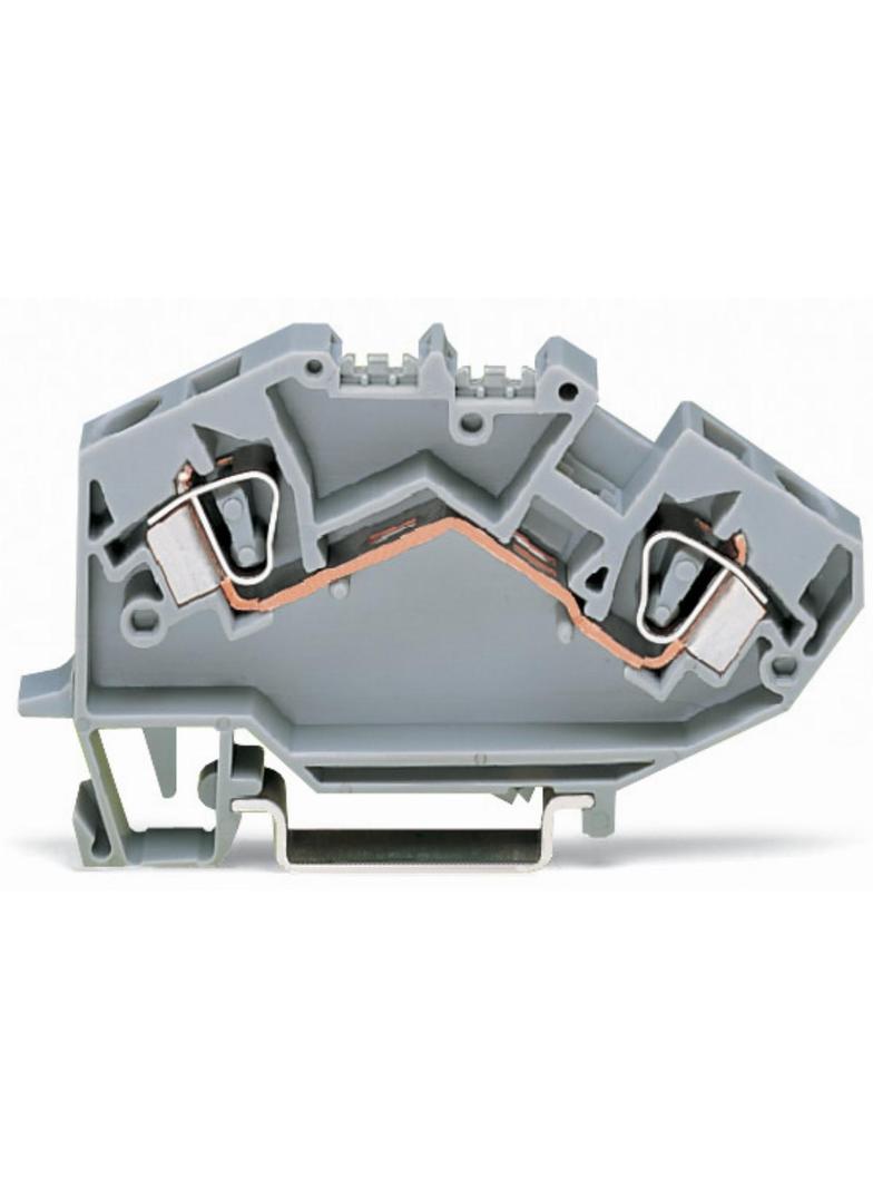 topJob złączka 2-przewodowa 6 mm2 jasnoszara