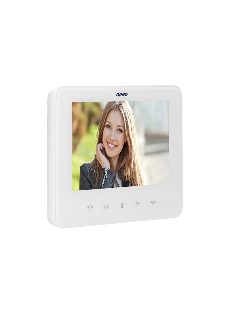 Zestaw wideodomofonowy, bezsłuchawkowy, kolor, LCD 7'', interkom, z szyfratorem, natynkowy, biały, SC OR-VID-VP-1073/W ORNO