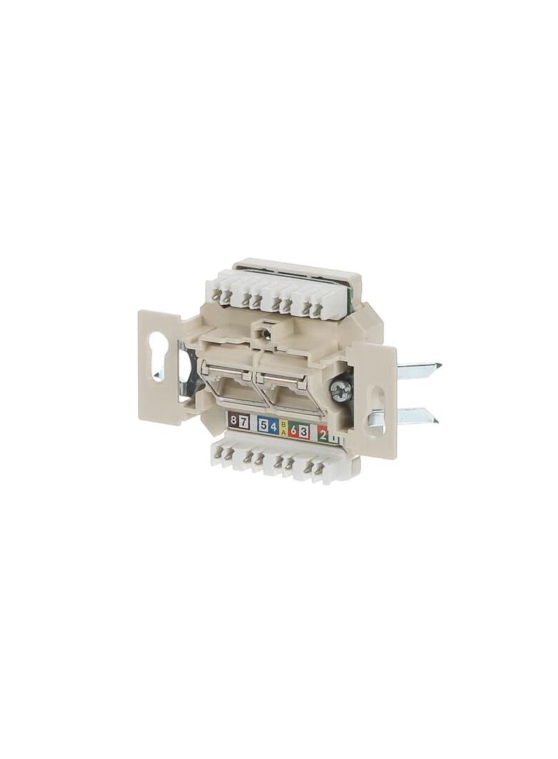 GNIAZDO PRZYŁĄCZENIOWE UAE, RJ45 KAT. 5E NIEEKRANOWANE, Z POKRYWĄ KĄTOWĄ, 2 NIEZALEŻNE ZŁĄCZA 8-PINO 2CKA000230A0470 ABB