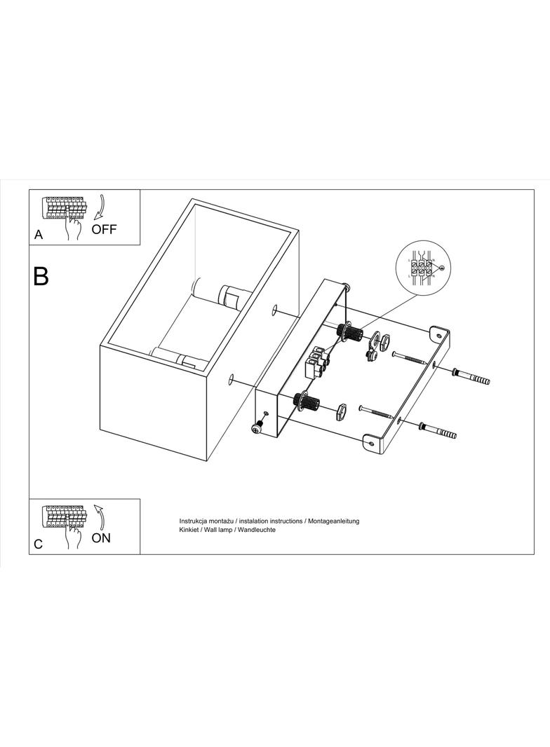 Sollux Kinkiet QUAD MAXI biały SL.0525
