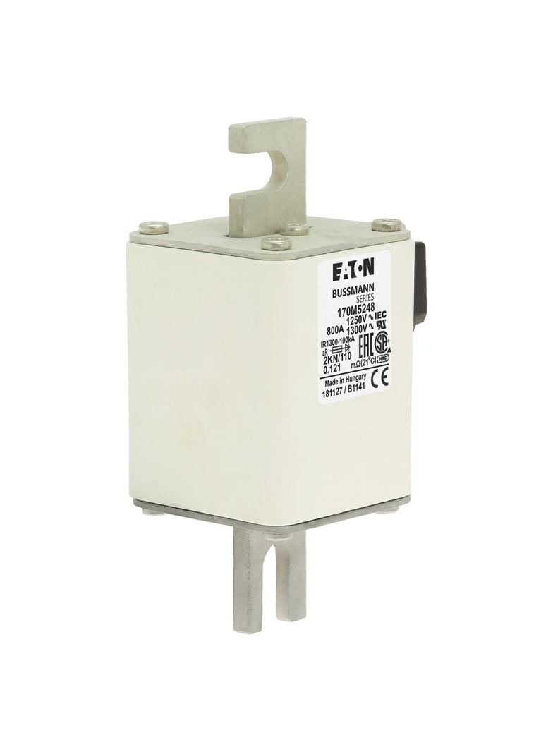 FUSE 800A 1250V 2KN/110 AR CU Wkładka szybka 800A AC 1250V rozmiar 2 61x77x138 mm aR DIN I 170M5248