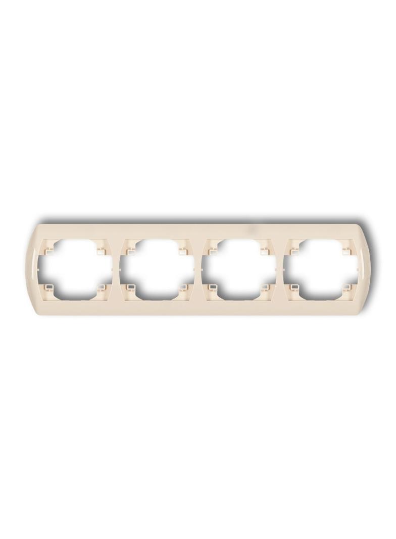 TREND Ramka pozioma poczwórna beżowa