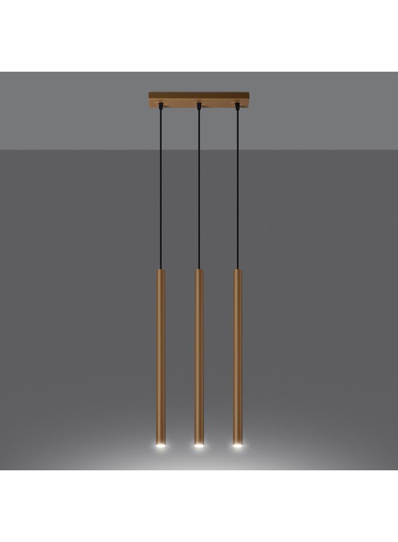 Sollux Lampa wisząca PASTELO 3L złota SL.1171