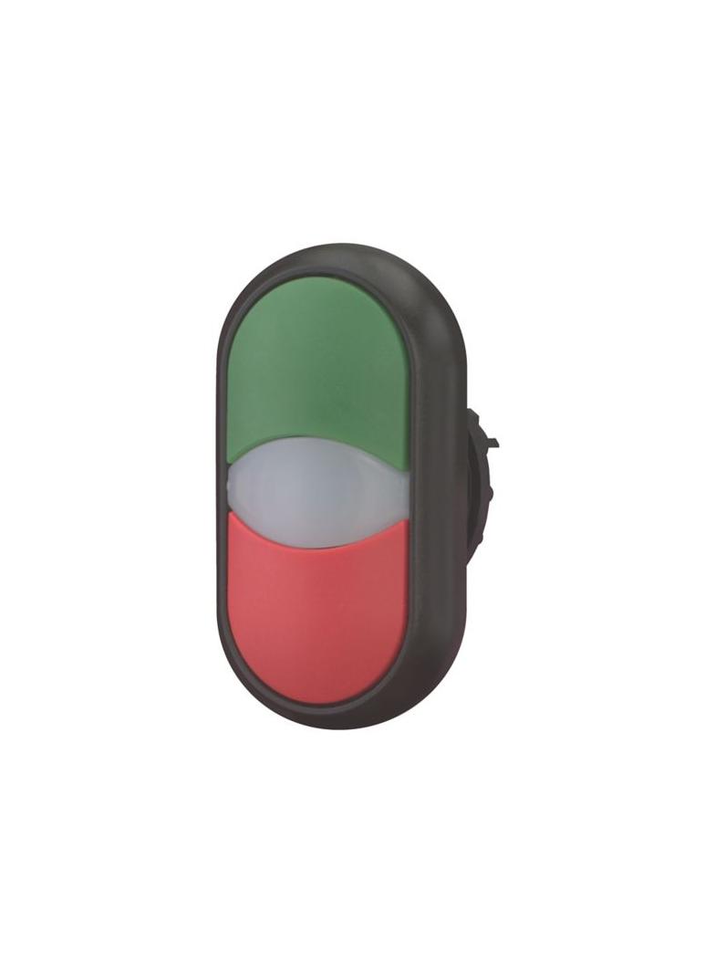 M22S-DDL-GR Napęd przycisku podwójny zielony/czerwony z podświetleniem z samopowrotem 216699 EATON