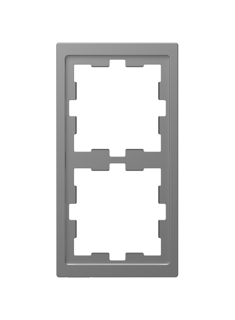 Merten D-Life, ramka 2-krotna, stal nierdzewna