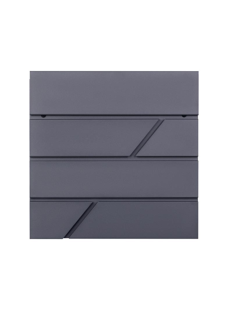 Skrzynka na listy PALAWAN z galwanizowanej stali z gazetnikiem, antracyt