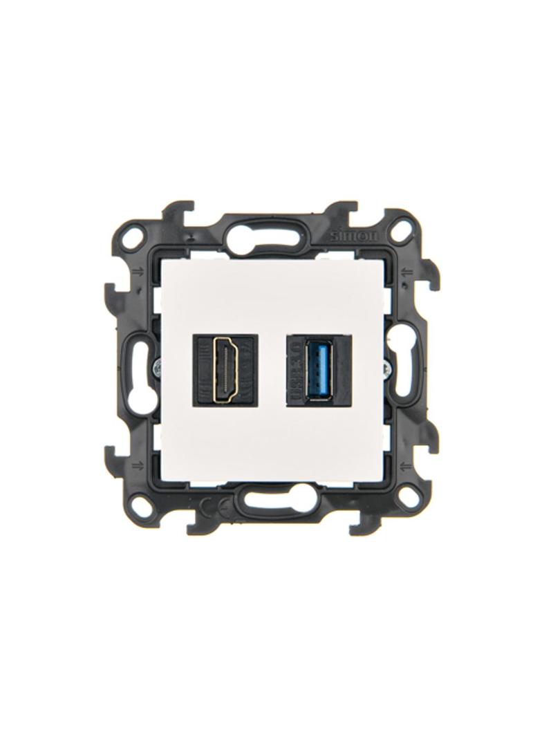 Simon 24 Gniazdo HDMI 2.1 + USB A 3.0 biały NGHDUSB3.01/11