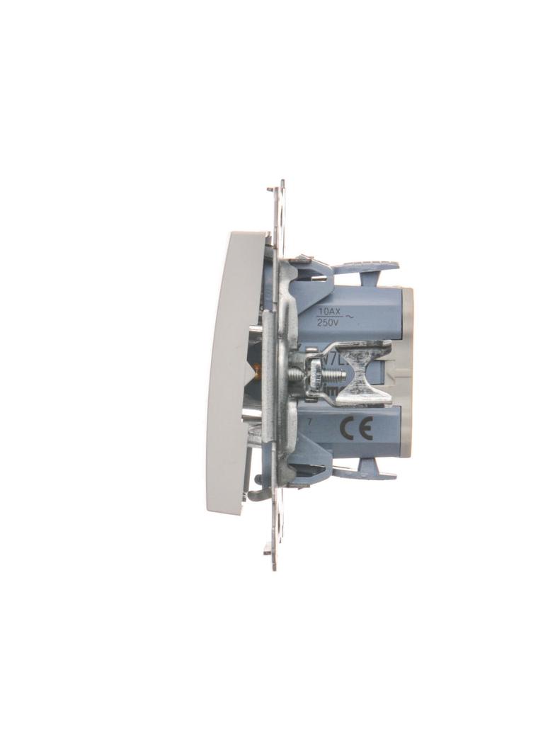 Simon 54 Łącznik krzyżowy z podświetleniem LED 10A 250V szybkozłączka biały DW7L.01/11 KONTAKT