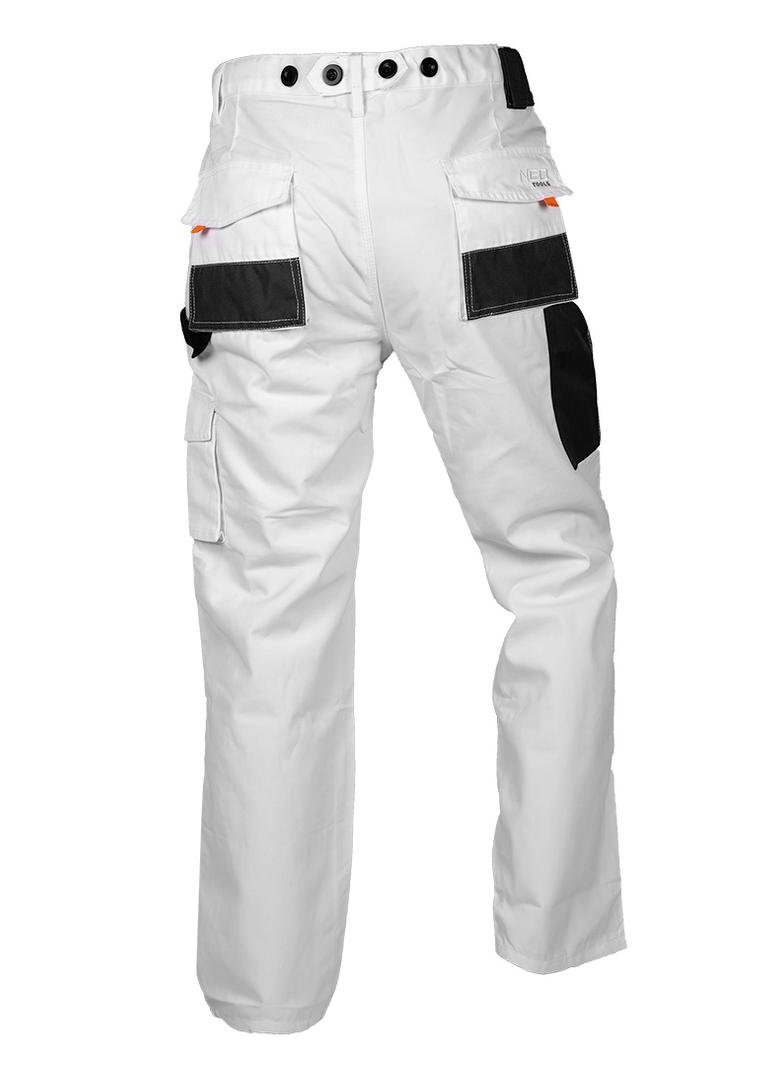 Spodnie robocze, białe, rozmiar XL/56