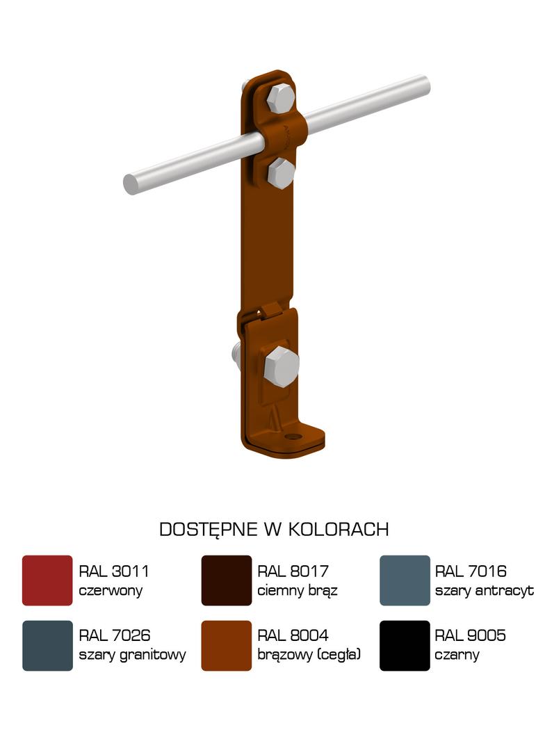 Uchwyt na blachę, kątowy Z-śruba H=14,5cm /LA/