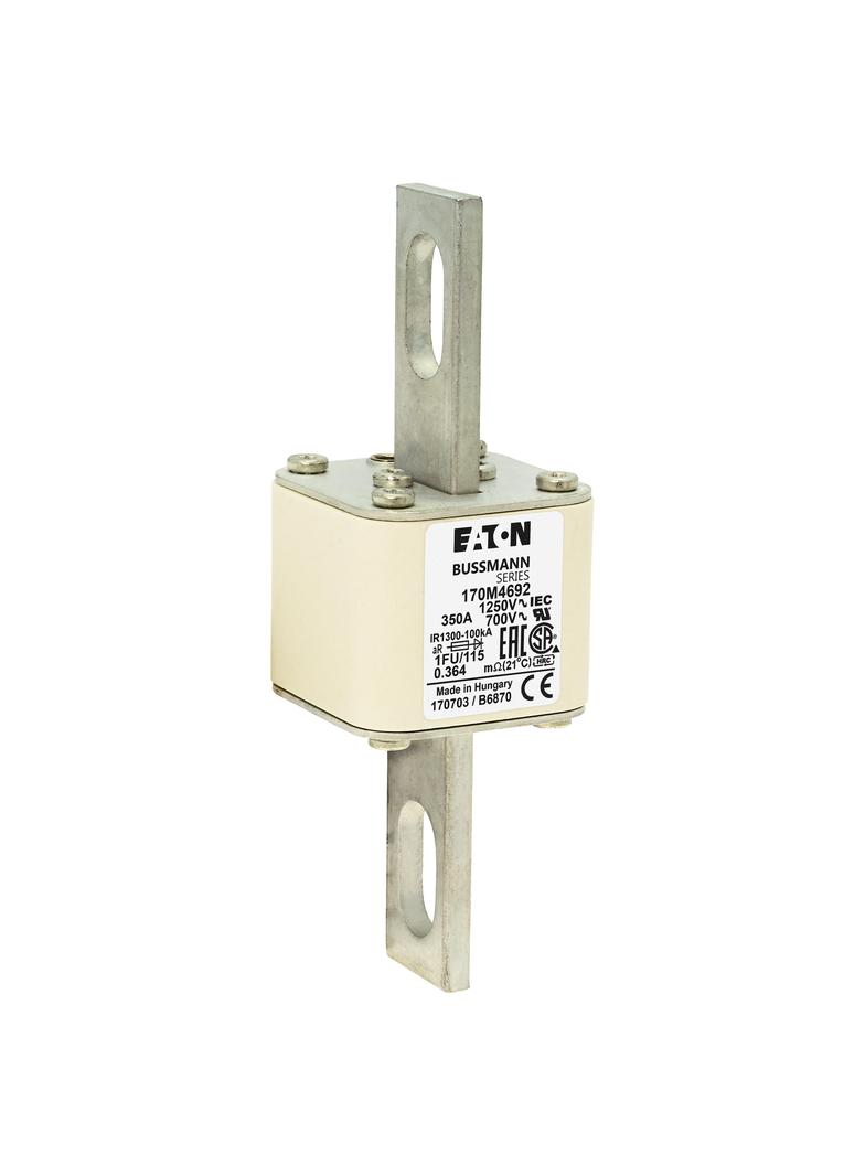 FUSE 350A 1250V 1FU/115 AR CU Wkładka szybka 350A AC 1250V rozmiar 1 53x69x160 mm aR IEC U 170M4692