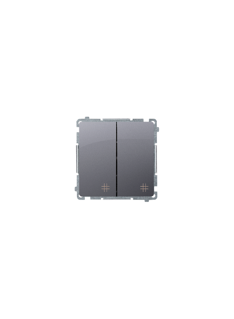 Simon Basic Łącznik krzyżowy podwójny 10A 250V szybkozłączka srebrny mat BMW7/2.01/43 KONTAKT