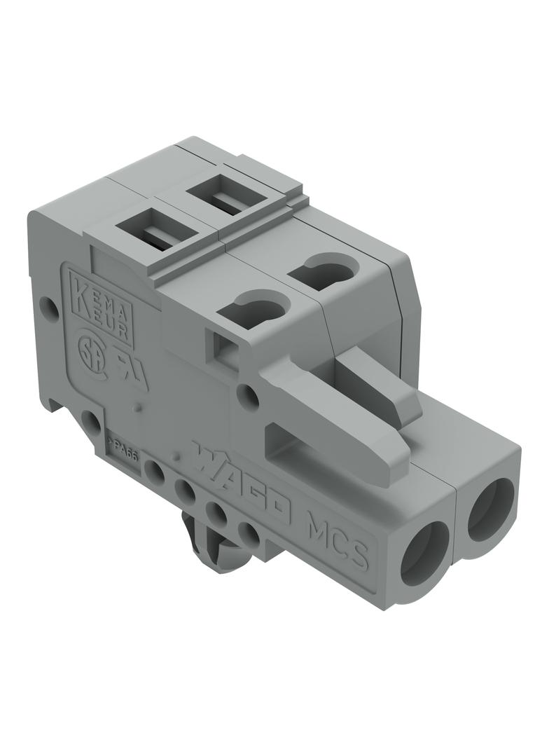 Gniazdo MCS‑MIDI Classic 2‑biegunowe szare raster 5mm 231‑102/008‑000 /100szt./ WAGO
