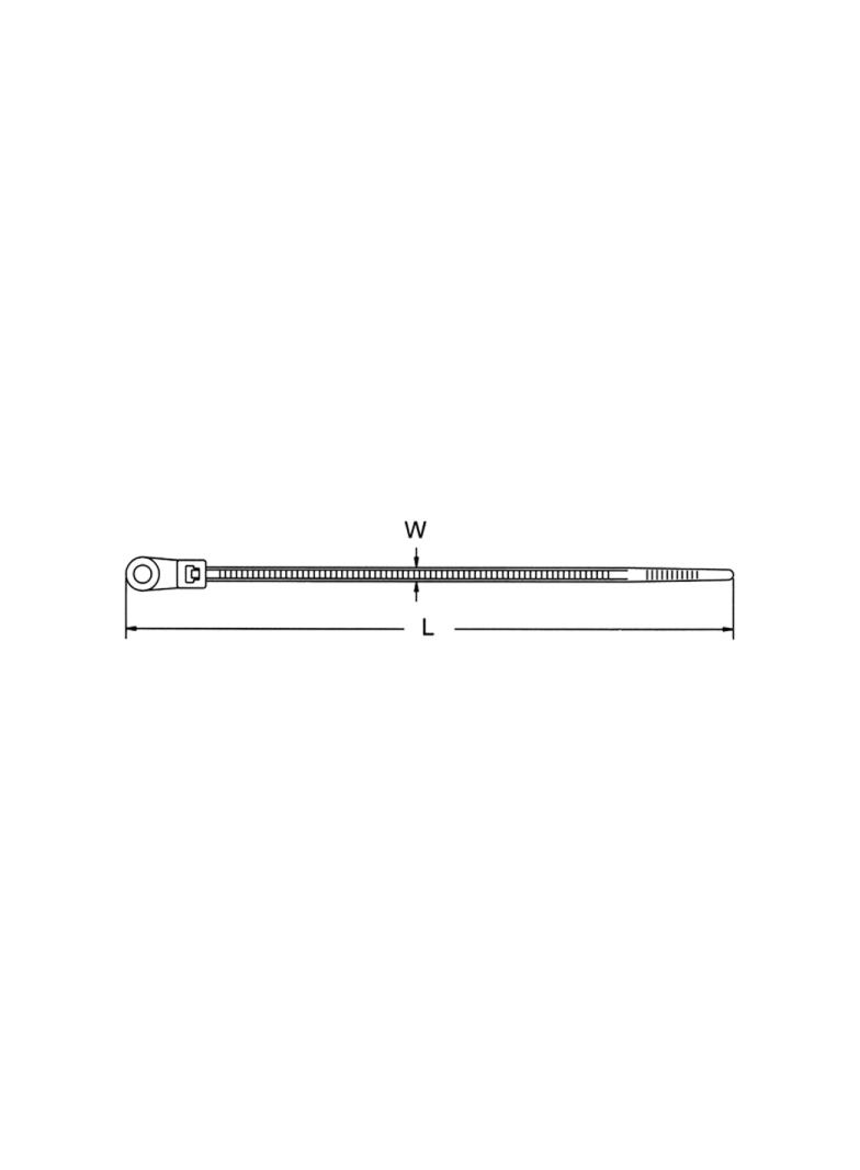 Opaska kablowa  3,7 x 170 mm z oczkiem*