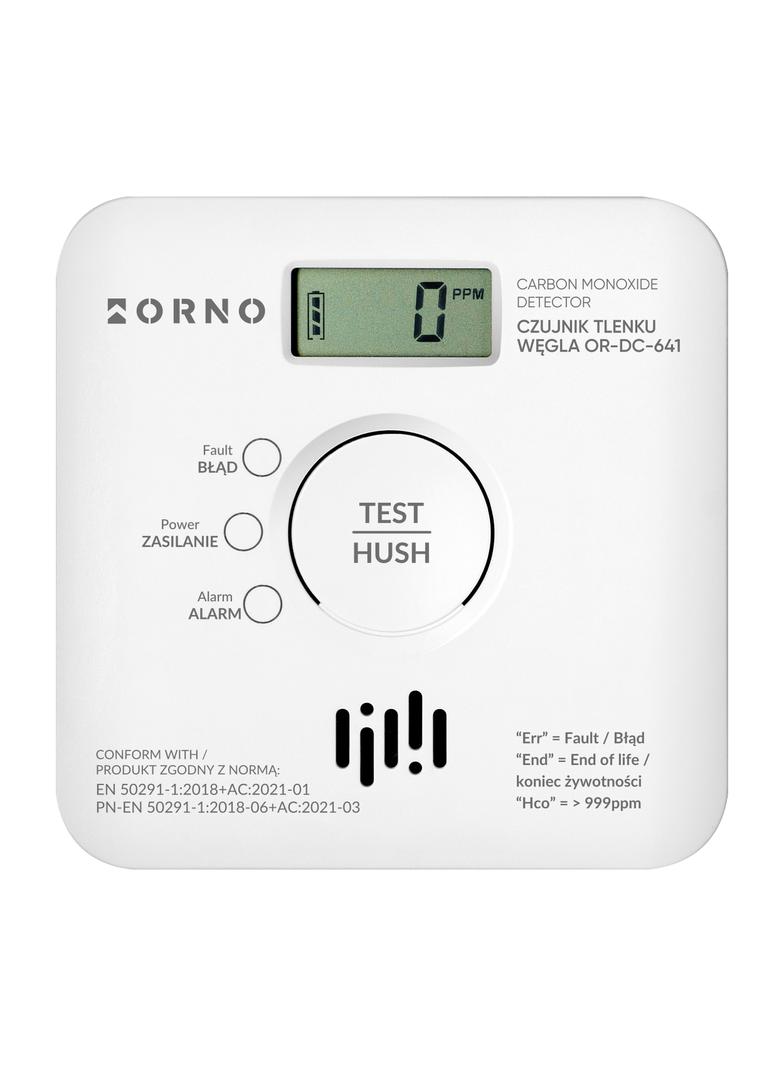 Bateryjny czujnik tlenku węgla (czadu) 2xAA, żywotność sensora 10lat, Tuya Smart Wi-Fi