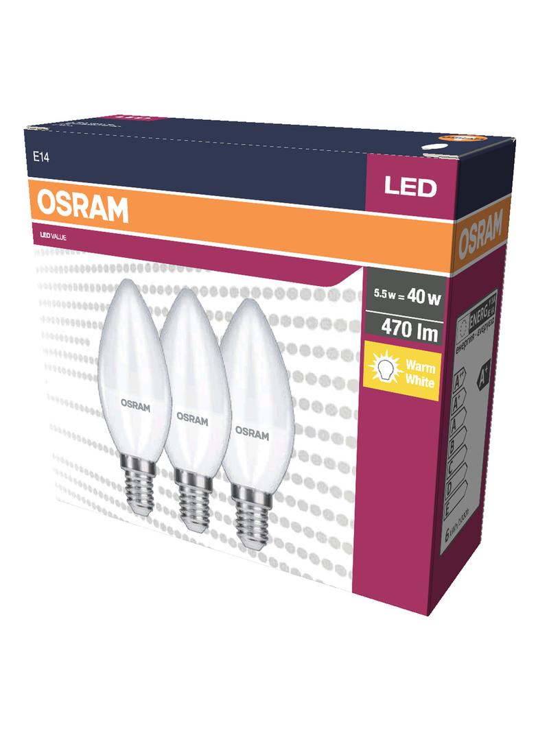 Lampa LED VALUE Classic B40 4,9W/827 230V plastik E14 FS3 OSRAM