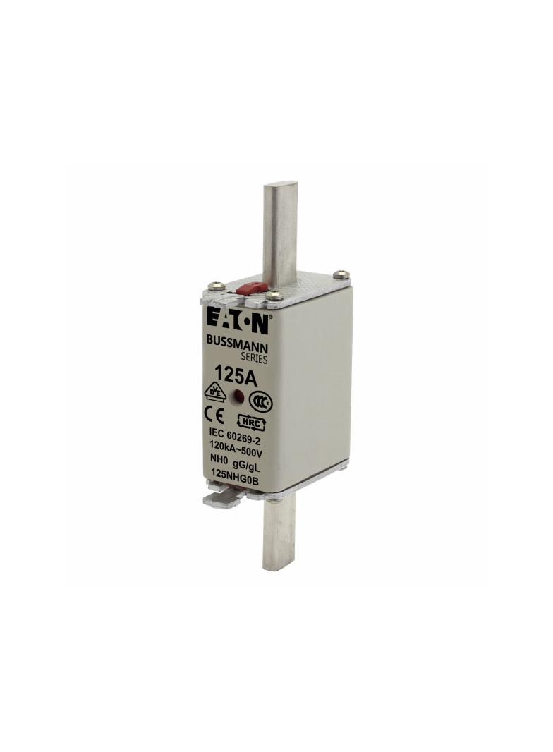 NH FUSE 125A 500V GG/GL SIZE 0 Wkładka NH0 125A 500V GL/GG podwójny wskaźnik 125NHG0B EATON