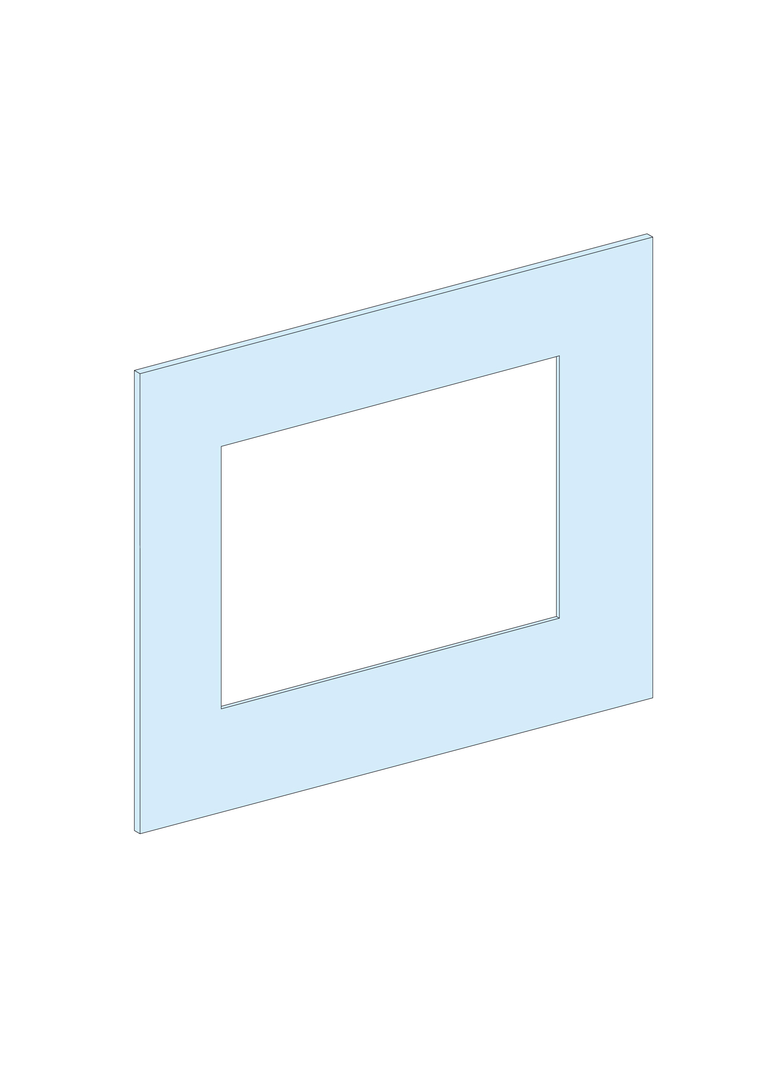 Rozdzielnice PrismaSet, płyta czołowa do aparatu ISFL160 185mm 650mm