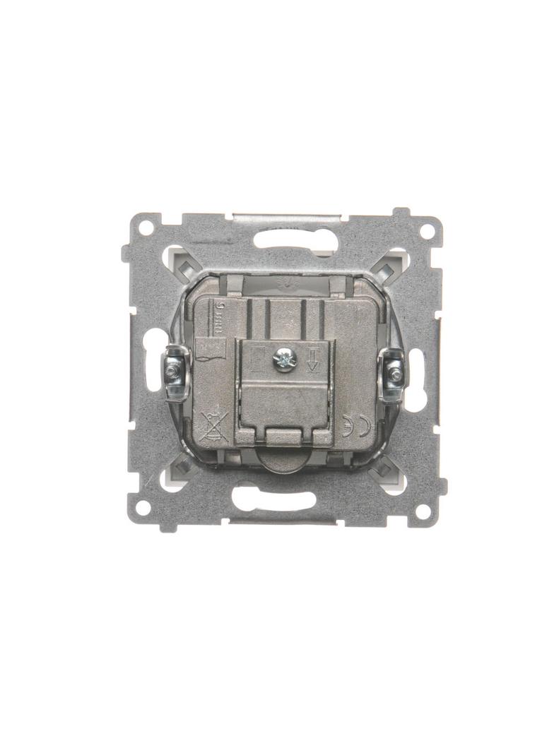 Simon 54 Gniazdo antenowe R-TV końcowe separowane tłum.1dB srebrny mat