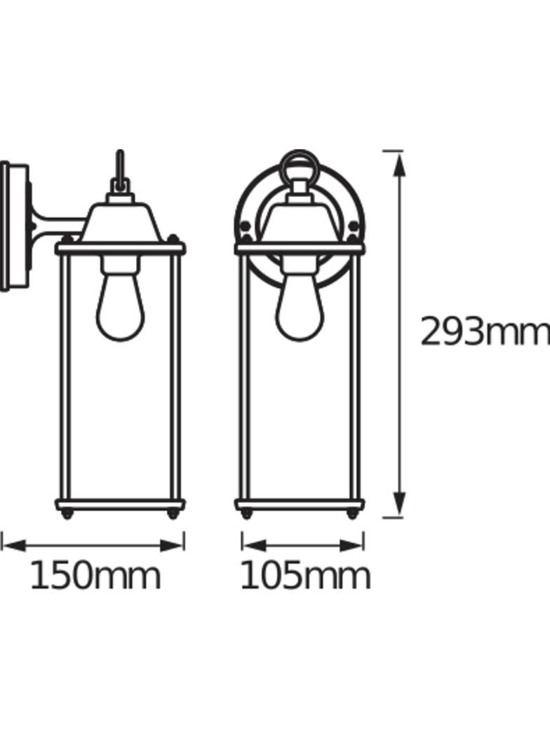 ENDURA CLASSIC LANTERN SQ M E27 BK LEDV Oprawa zewnętrzna
